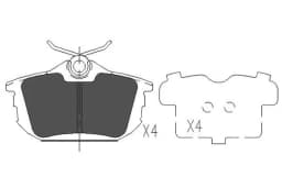 Piduriklotsi komplekt, ketaspidur KAVO PARTS KBP-5513