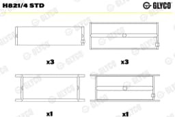 Väntvõlli laager GLYCO H821/4 STD