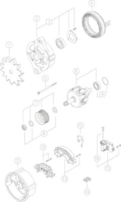 Generaator MAHLE MG 530