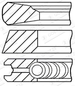 Kolvirõngakomplekt GOETZE ENGINE 08-143000-00