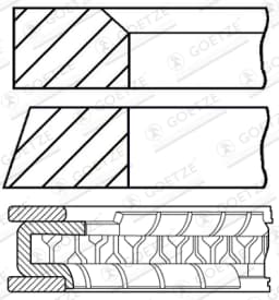 Kolvirõngakomplekt GOETZE ENGINE 08-785506-00