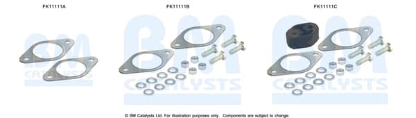 Montaažikomplekt, tahma-/partiklifilter BM CATALYSTS FK11111