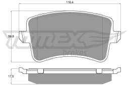 Piduriklotsi komplekt, ketaspidur TOMEX Brakes TX 15-81