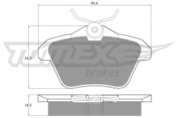 Piduriklotsi komplekt, ketaspidur TOMEX Brakes TX 12-68