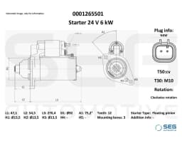 Starter SEG Automotive 0001265501