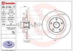 Piduriketas BREMBO 08.C742.17