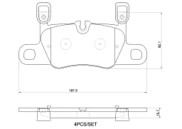 Piduriklotsi komplekt, ketaspidur BREMBO P 65 056