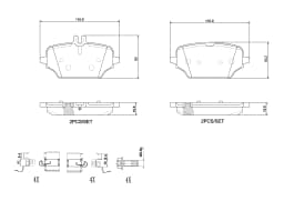 Piduriklotsi komplekt, ketaspidur BREMBO P 50 162