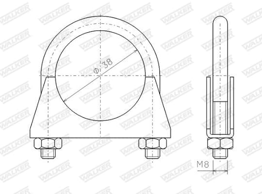 Klemm, väljalaskesüsteem WALKER 82305