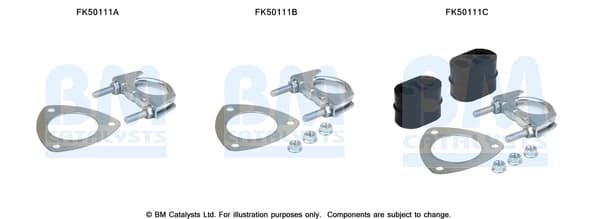 Montaažikomplekt, heitgaasitoru BM CATALYSTS FK50111