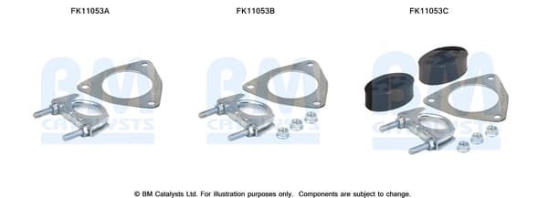 Montaažikomplekt, tahma-/partiklifilter BM CATALYSTS FK11053