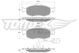 Piduriklotsi komplekt, ketaspidur TOMEX Brakes TX 11-191