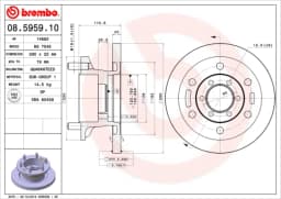 Piduriketas BREMBO 08.5959.10
