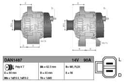 Generaator DENSO DAN1487